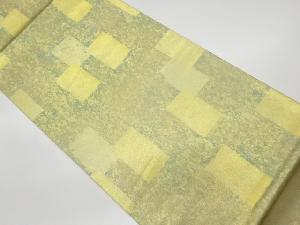 リサイクル　引箔色紙に抽象模様袋帯